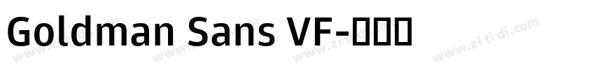 Goldman Sans VF字体转换